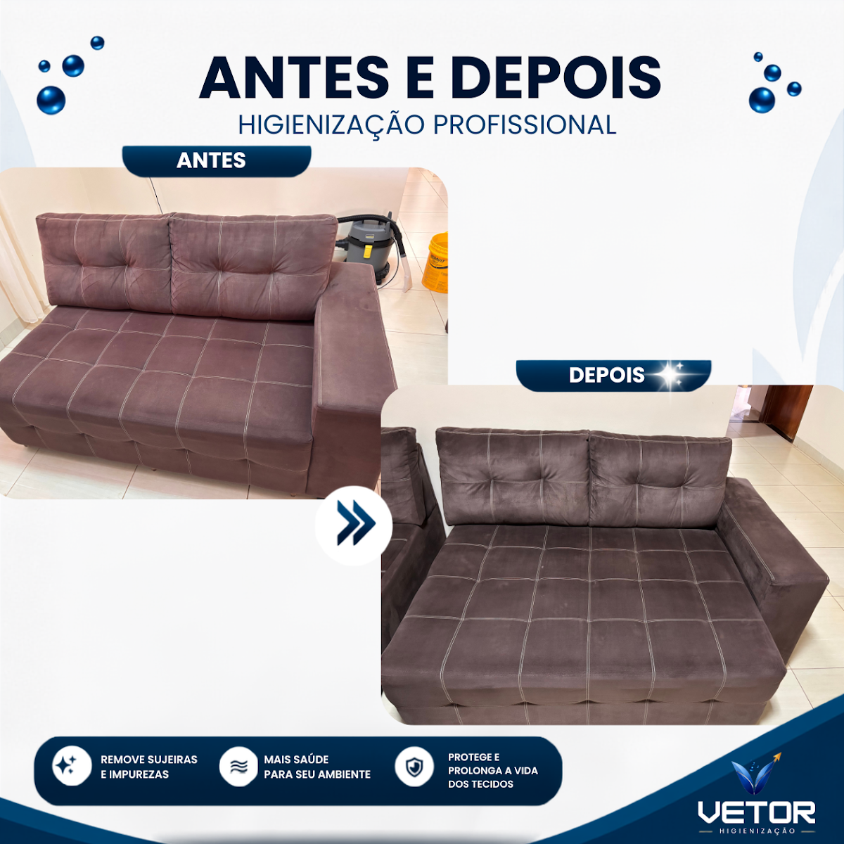 Antes e Depois • Sofá Retrátil